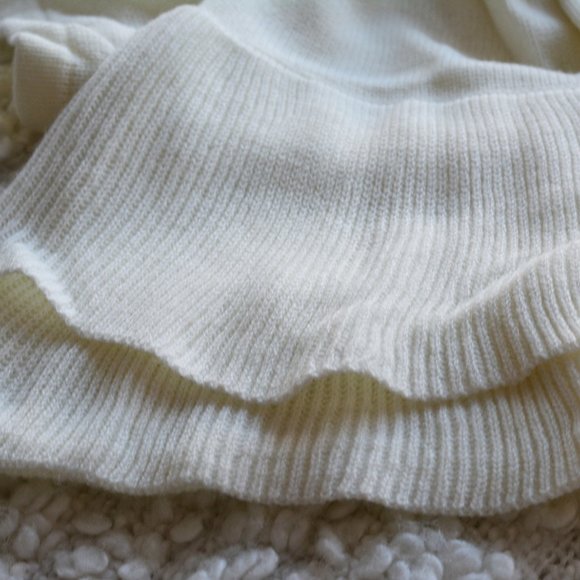 White Off-The-Shoulder Sweater - Picture 4 of 6